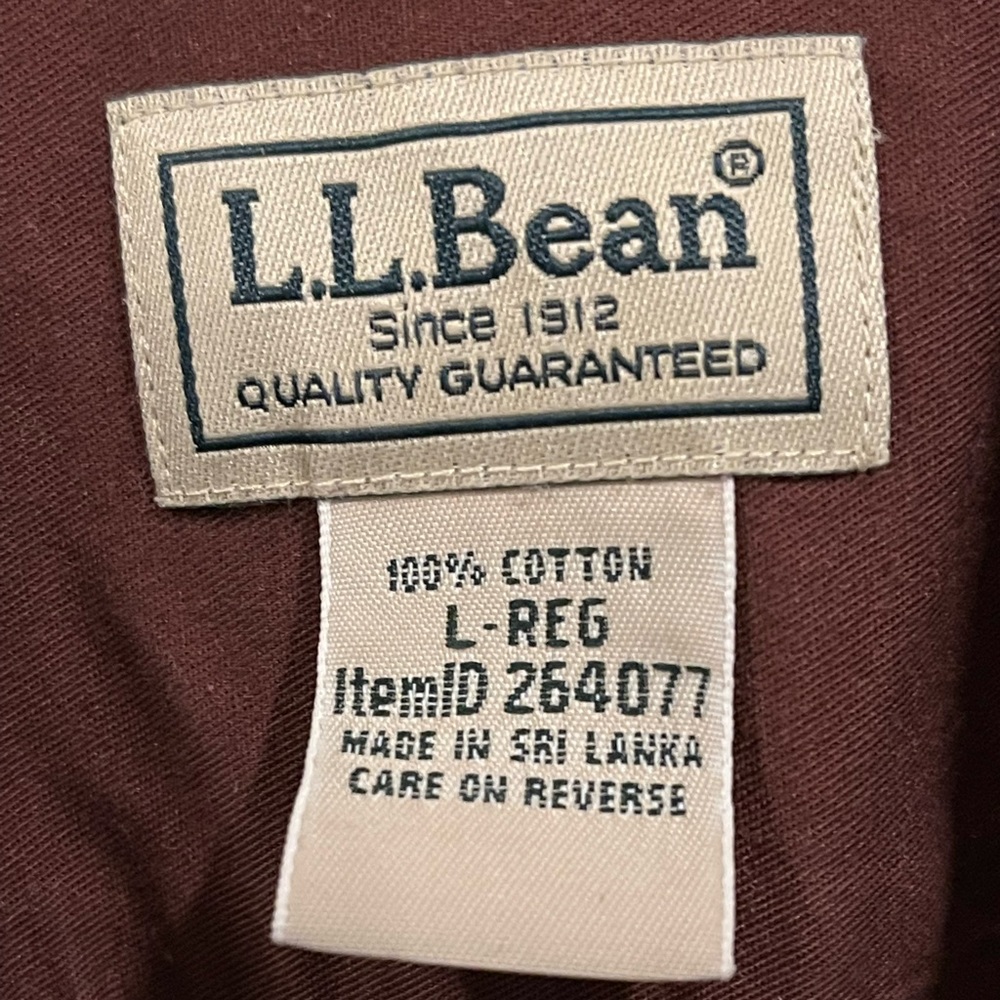 Men’s L.L.Bean Redish Brown Dress Shirt - Picture 4 of 4